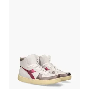 Diadora Heritage Mi Basket Metal Used Wit/Roze Damessneakers