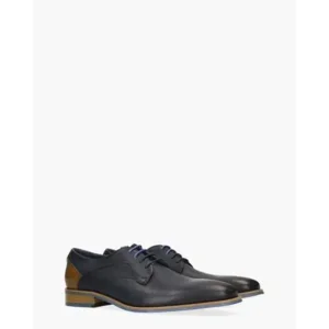 Daniel Kenneth River Donkerblauw/Bruin Heren Veterschoenen