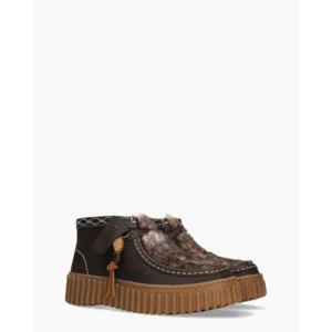 Clarks Originals Torhill Moss Donkerbruin Dames Veterschoenen