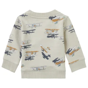 Noppies Jongens Sweater met Vliegtuigen Middlesboro Willow Grey