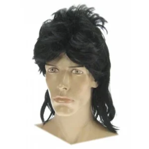Pruik - Zwart - Maaskantje - Matje