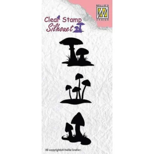 Clear stamp Nellie choice silhouette paddenstoel