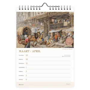 Kalender - Stadhuis Amsterdam - Anton Pieck - 2027 - 16,5x23cm