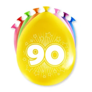 Ballonnen - 90 jaar - 30cm - 8st.