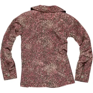 stretch blouse roze luipaard print