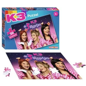 Studio 100 - K3 puzzel - Musical de 3 biggetjes - 50 stukjes