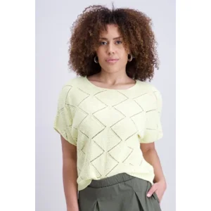 Signe Nature Dames pull: Lime, Ajour brei ( Signe.1364 )