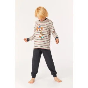 Woody jongens pyjama multicolor gestreept