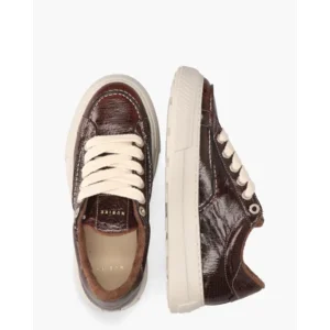 Nubikk Caldera Tora Bruin Craquelé Damessneakers
