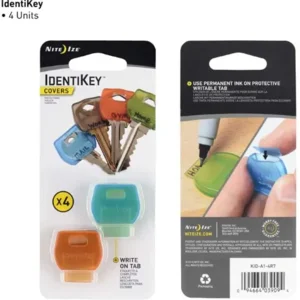 Nite Ize IdentiKey Covers 4 Stuks verschillende kleuren KID-A1-4R7