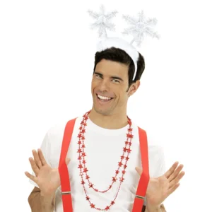 Luxe Kerstdiadeem met sneeuwvlokken- Kerstfeest accessoir