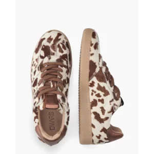 DWRS Label Poona Cow Hair Off-White/Cognac Damessneakers