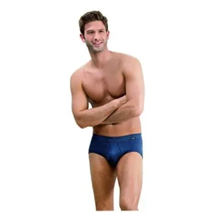 Ammann Heren slip met opening: Classic brief slip ( zwart gestreept ) tot 4XL ( AMM.72)