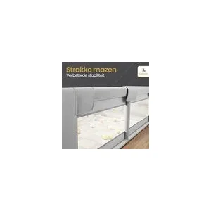 LUBREJO® Grondbox - Speelbox - Playpen - Kinderbox - Baby box - Veilige kinderbox met Zachte Vloer - Grijs - Inclusief 50 Speelballen - 120x120cm