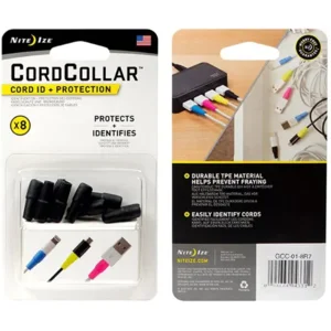 Nite Ize CordCollar Cord ID + Cable Protection 8 Stuks Zwart GCC-01-8R7