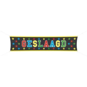 Banner - Geslaagd - 180x40cm