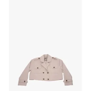 Aquila Beige Cropped Dames Trenchcoat