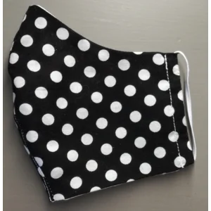 Exclusief handgemaakt mondmasker / mondkapje Zwart/Wit Man