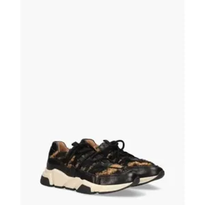 Dwrs Los Angeles Teddy Zwart/Bruin Damessneakers