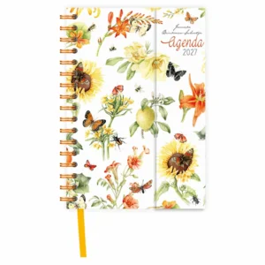 Agenda - Gele bloemen - Janneke Brinkman - Spiraal, luxe - 2027 - 11x15,5cm