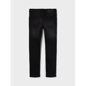 Name it Meisjes Fleece Jeans Salli Black