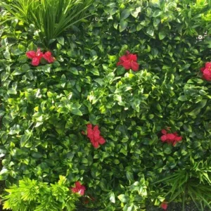 CamoBob Summer Forest Mix Diversen Soorten Tropische Groene Kunsthaag Planten Met Rood Detail