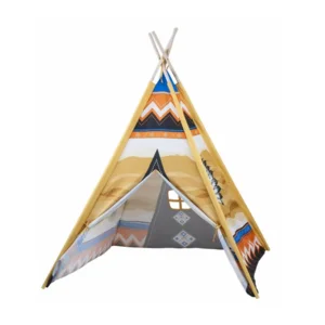 Tent - Indianentent met houten stokken - 130x95x95cm