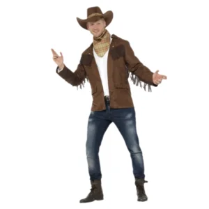Sheriff - Kostuum - Cowboy - Bruin - Jas, hoed & halsdoek - L