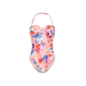 Cyell Femme Floral strapless badpak in een lichtroze bloemenprint