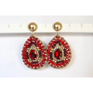 Oorbellen Mumbai rood