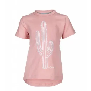 shirtje pink met geborduurde cactus