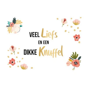 Kaart - Daisy- Veel liefs en een dikke knuffel - DSY011