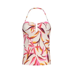 Cyell Japanese Floral tankini in ivoor en roze