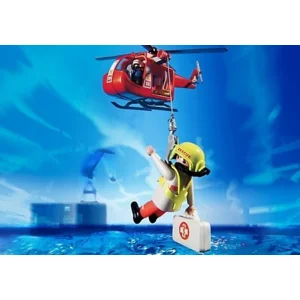 Playmobil - Reddingshelikopter met boot - 4428