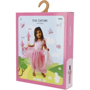 Kostuum - Jurk - Prinses - Luxe - Roze - mt.116/128