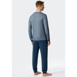 Schiesser – Fine Interlock  – Pyjama – 176686 – Blue.