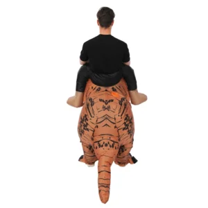 Opblaasbaar Dino Sit‑On Kostuum – Volwassenen – One Size