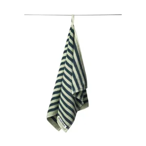 Bongusta Handdoek Zeeschuim & Groen Streep 50x 80 cm Naram