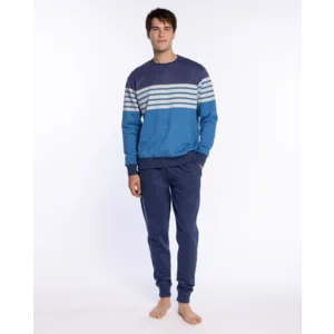 Punto blanco Pyjama Heren: Gemoltoneerd, Blauw ( PUN.77 )