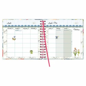 Agenda - 2027 - Familie - Floral Balloon - 6pers. - 17mnd. - Harde kaft - 19x20,5cm