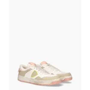 Philippe Model Lyon Recycle Mixage Wit/Beige/Roze Damessneakers