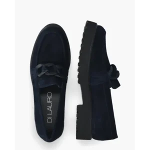 Di Lauro Celestina Donkerblauwe Damesloafers