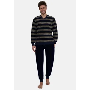 Gotzburg Heren pyjama: velours, V hals ( GOT.75 )