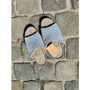 Original Juuti Pantolette Rood/Wit (hoge wreef) blauw wit gestreept 39