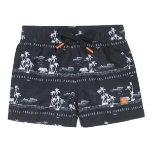 DJ Dutchjeans Palms losse jongenszwemshort in blauw