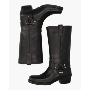 Julie Dee IV066 Zwarte Dames Motorboots