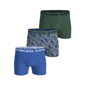Bjorn Borg Boxer Heren: Cotton Stretch 3 pack, Blauw / groen ( BJO.21 )