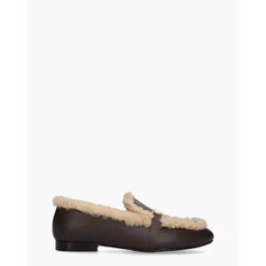 Gioia Loki Bruin/Beige Damesloafers