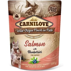 Carnilove Dog Pouch Pate Salmon with Blueberries for Puppy's 300 gram