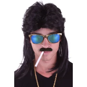 Pruik - Zwart - Maaskantje - Matje